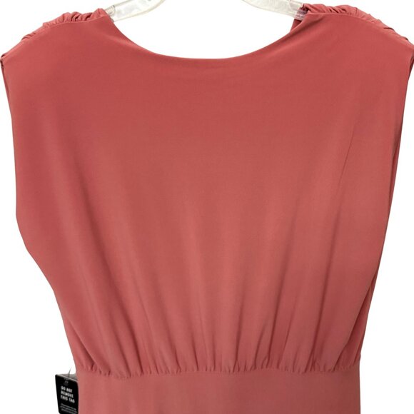 Express Women's Asymmetrical V-Neck Ruched Split Front Midi Dress - NWT - Picture 7 of 8